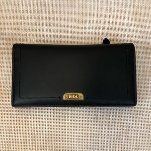 🖤Ralph Lauren Women Bifold Black/Red Wallet